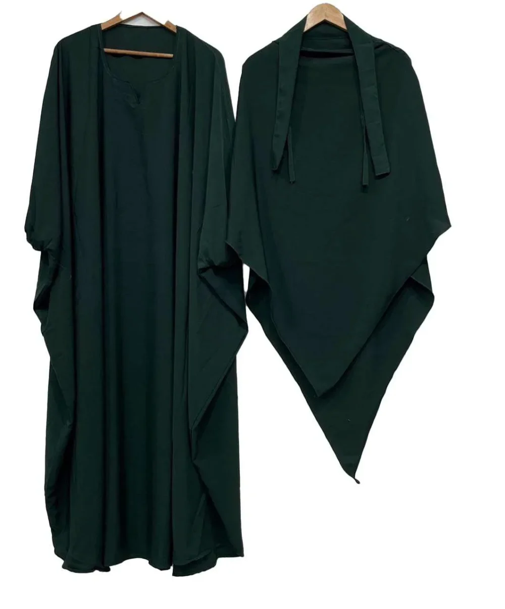 ARTICAL KHIMAR ABAYA – Peach Georgette - Image 3