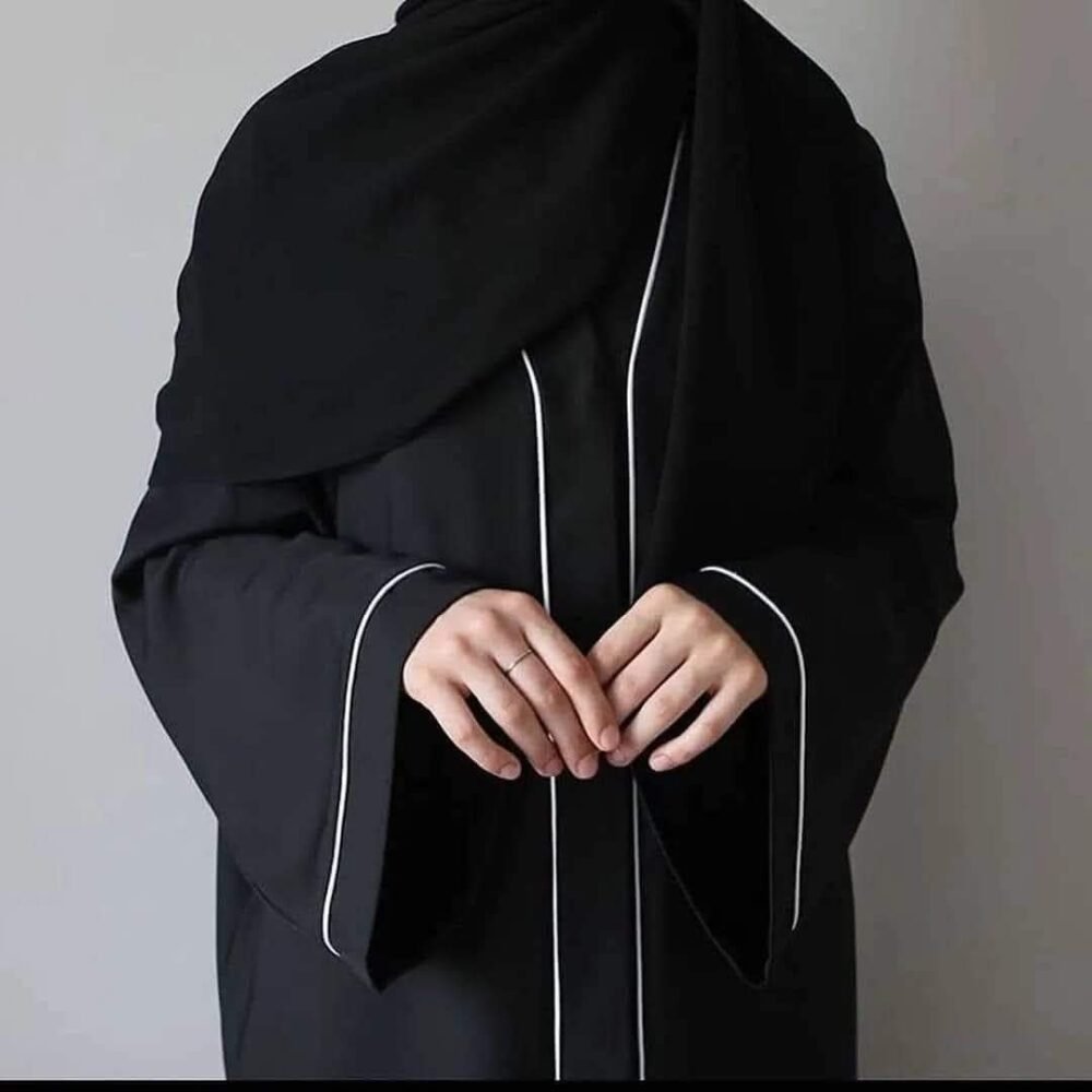 Stunning Gown-Style Arabic Abaya – Premium Nida Fabric | Front Open Design - Image 3