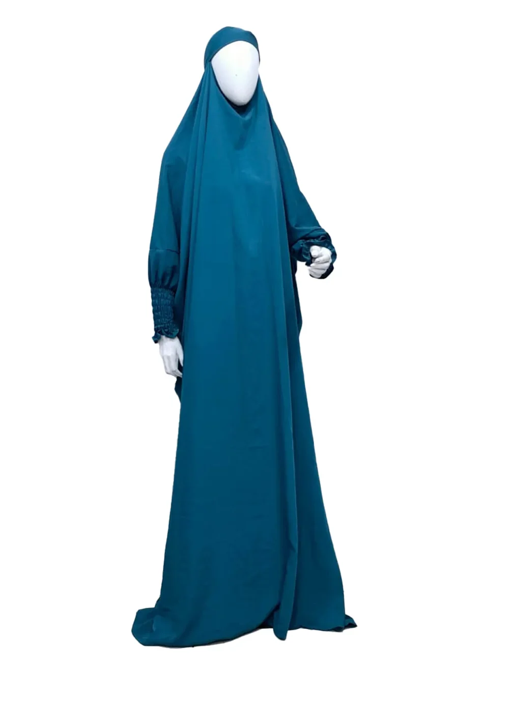 French Jilbab – Wool Peach Dual Georgette | Free Size - Image 3
