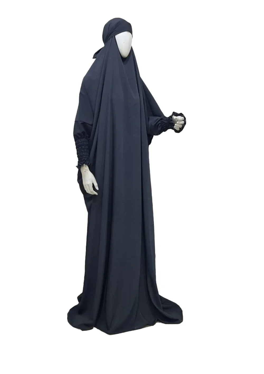 French Jilbab – Wool Peach Dual Georgette | Free Size - Image 5
