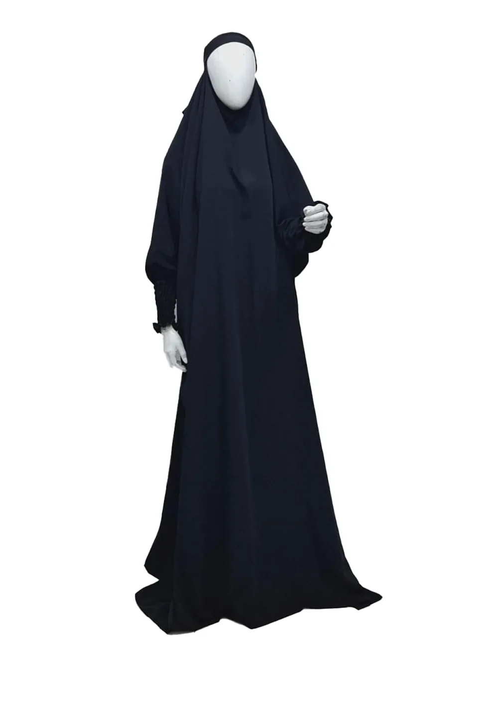 French Jilbab – Wool Peach Dual Georgette | Free Size - Image 7